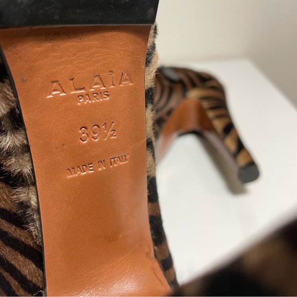 Alaïa Ponyhair Zebra Platform Booties - Picture 7 of 9